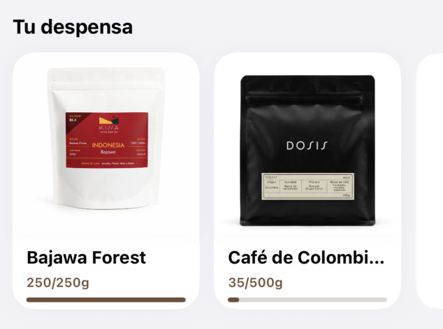 Tu despensa con Bajawa Forest a 250 gramos y Café de Colombia a 35 gramos