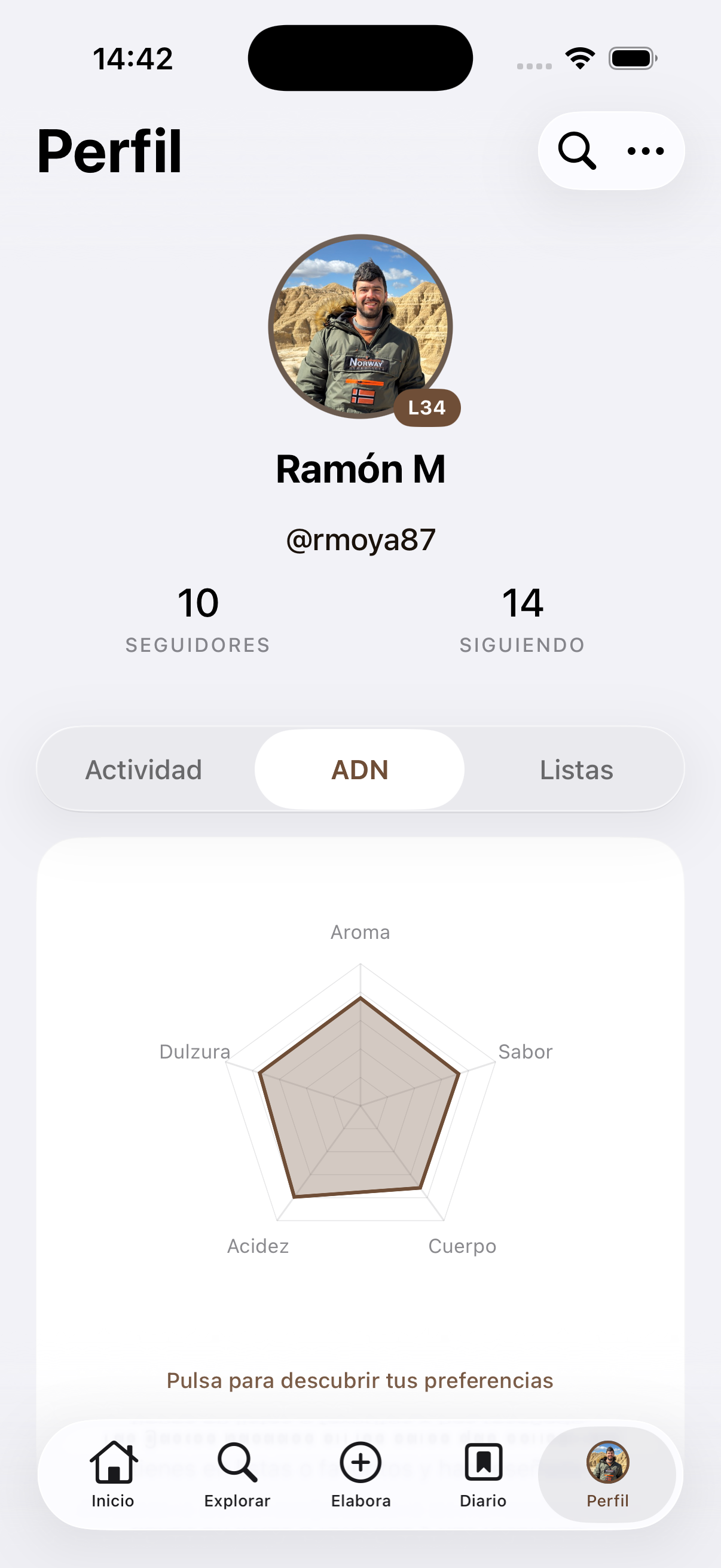 Captura de perfil